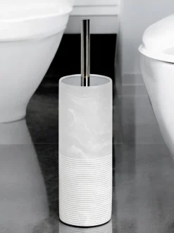 Showerdrape Bianco Striped Toilet Brush & Holder