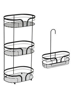 Showerdrape Dante Floor Caddy and Mini Shower Caddy Set