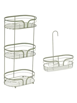 Showerdrape Dante Floor Caddy and Mini Shower Caddy Set