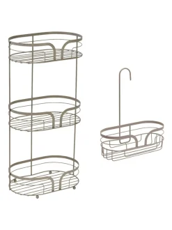 Showerdrape Dante Floor Caddy and Mini Shower Caddy Set