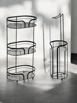 Showerdrape Dante Floor Caddy and Toilet Roll Holder