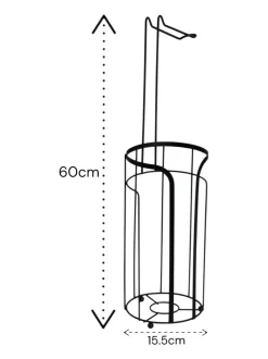 Showerdrape Dante Floor Caddy and Toilet Roll Holder