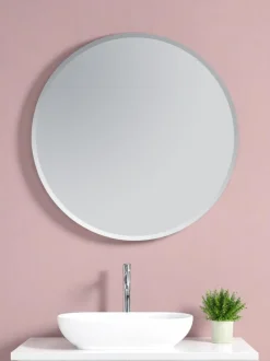 Showerdrape Fitzrovia badkamerspiegel in vorm van kleine cirkel