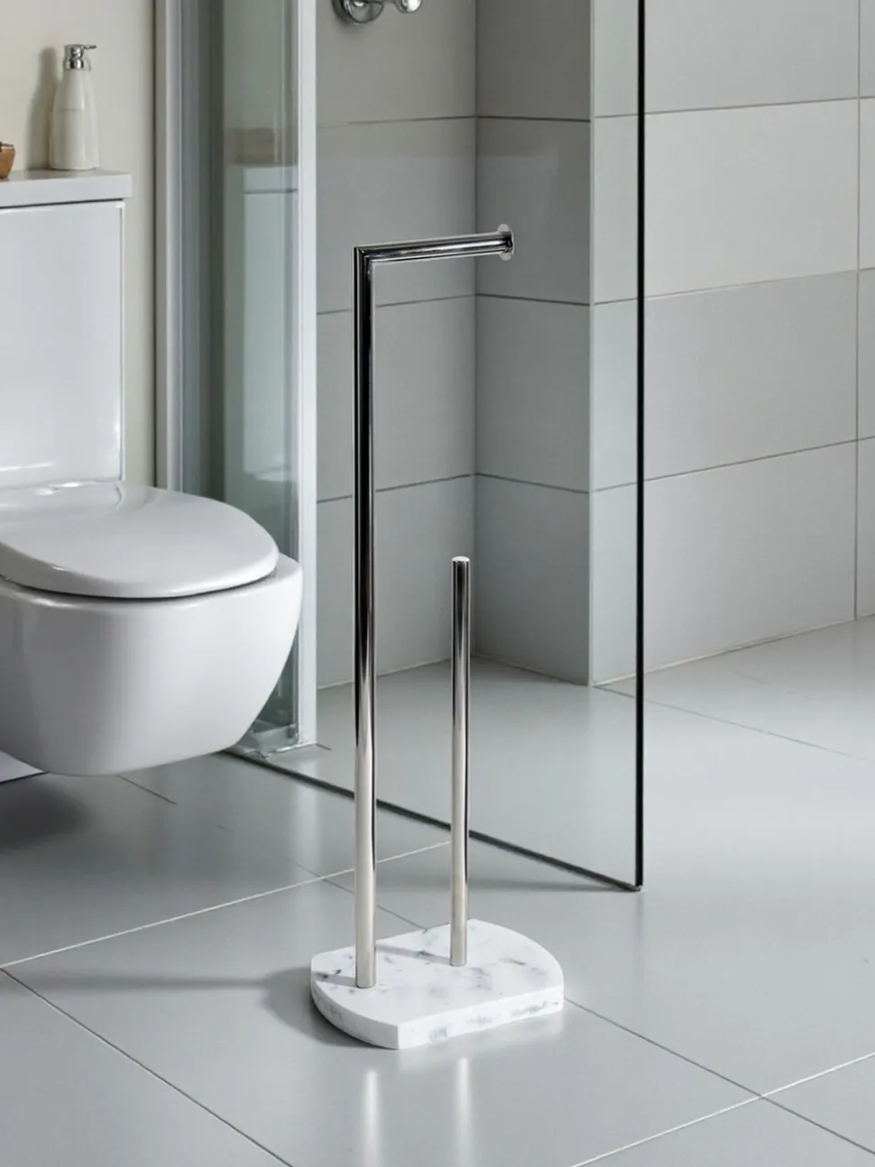 Showerdrape Octavia toiletrolhouder en rollenvoorraadhouder