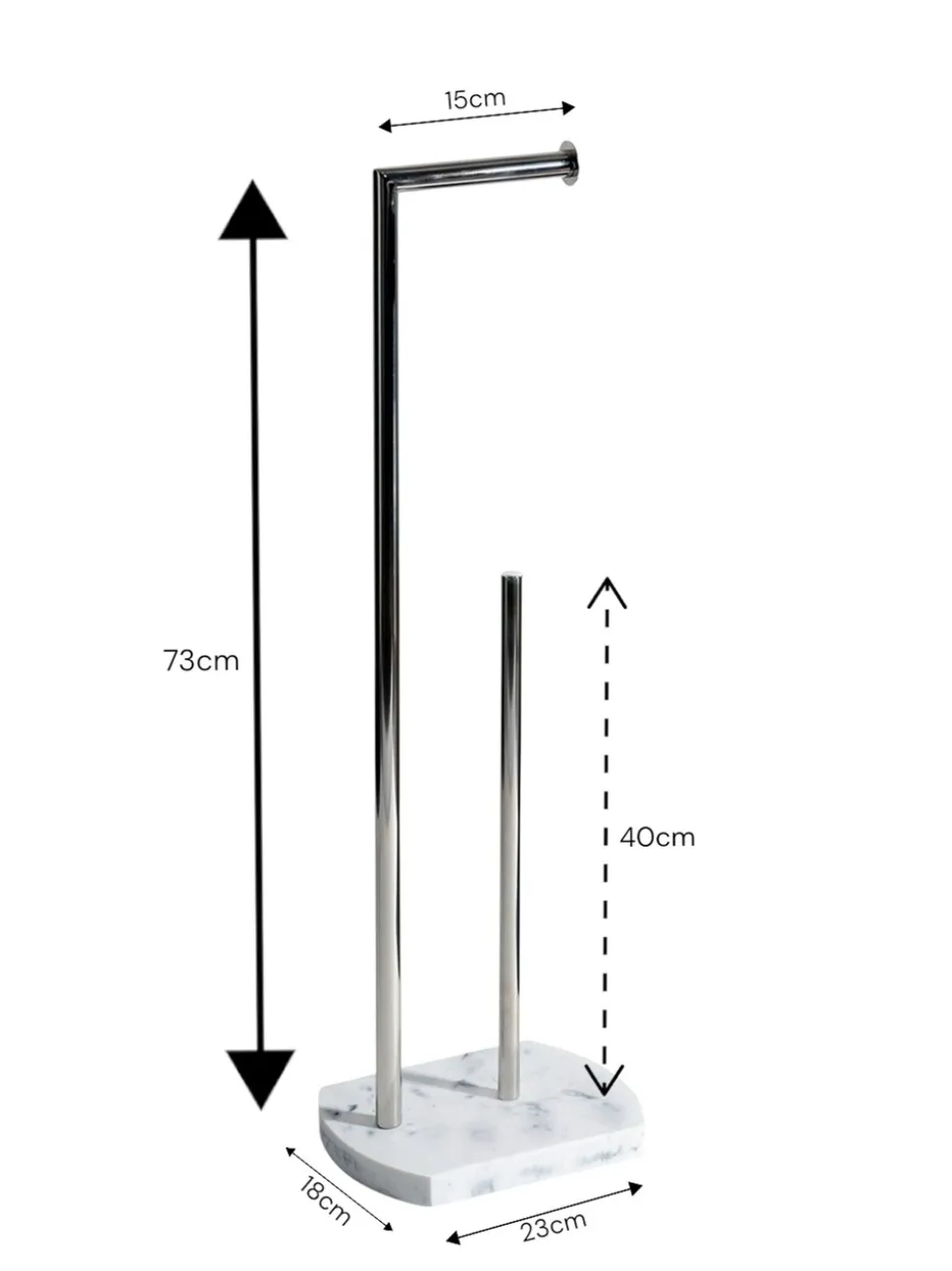 Showerdrape Octavia toiletrolhouder en rollenvoorraadhouder