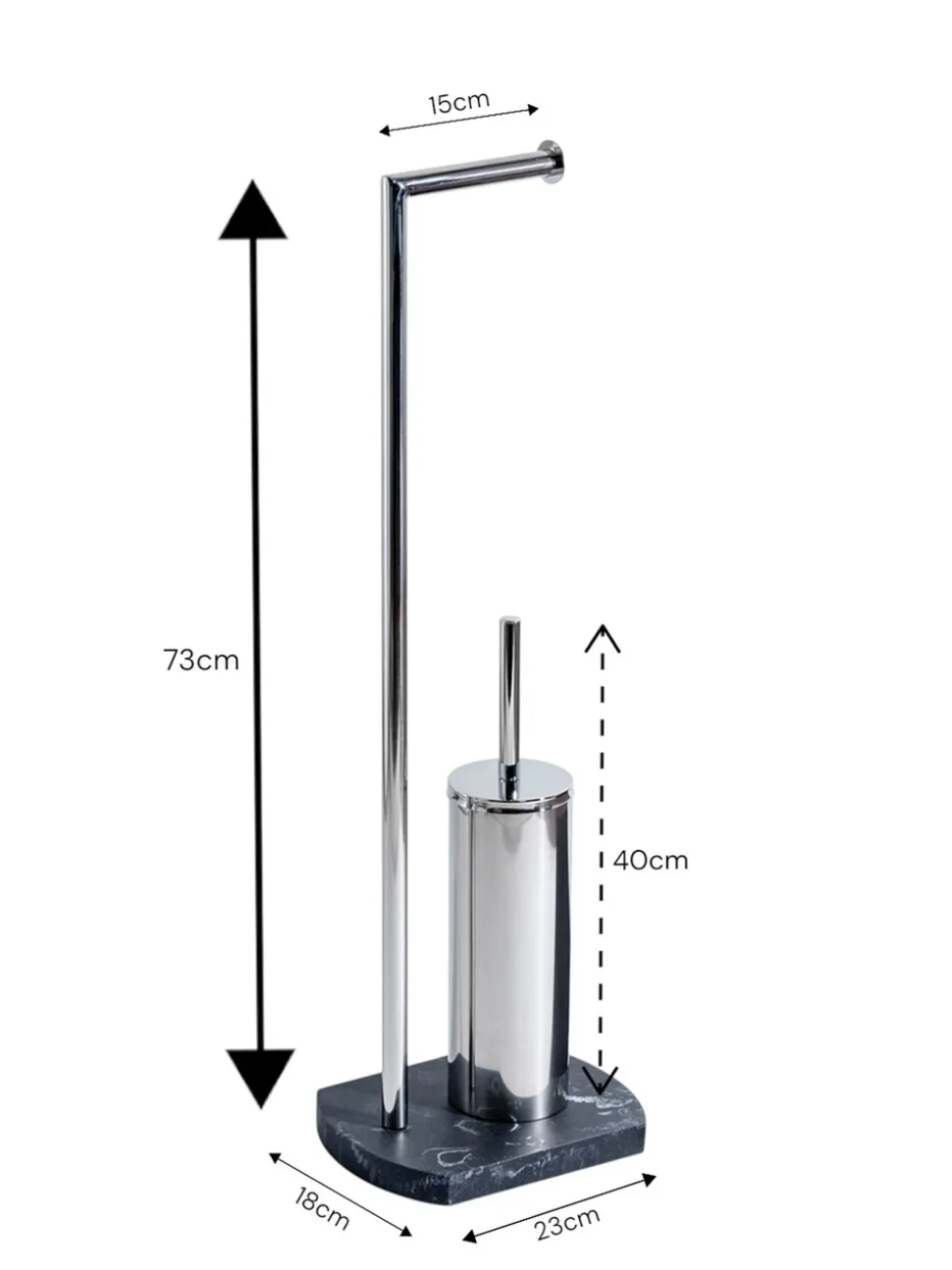 Showerdrape Octavia toiletborstel en -houder
