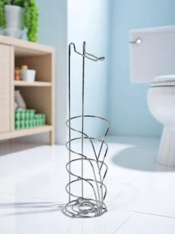 Showerdrape Vertu Toilet Roll & Spare Holder & Over Dook Hook Set