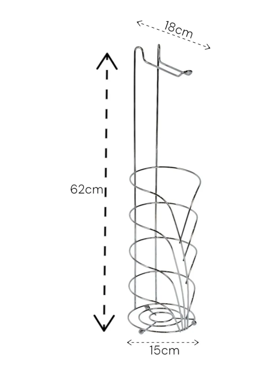 Showerdrape Vertu Toilet Roll & Spare Holder & Over Dook Hook Set