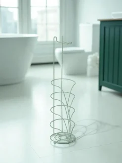 Showerdrape Vertu Toilet Roll & Spare Holder & Over Dook Hook Set