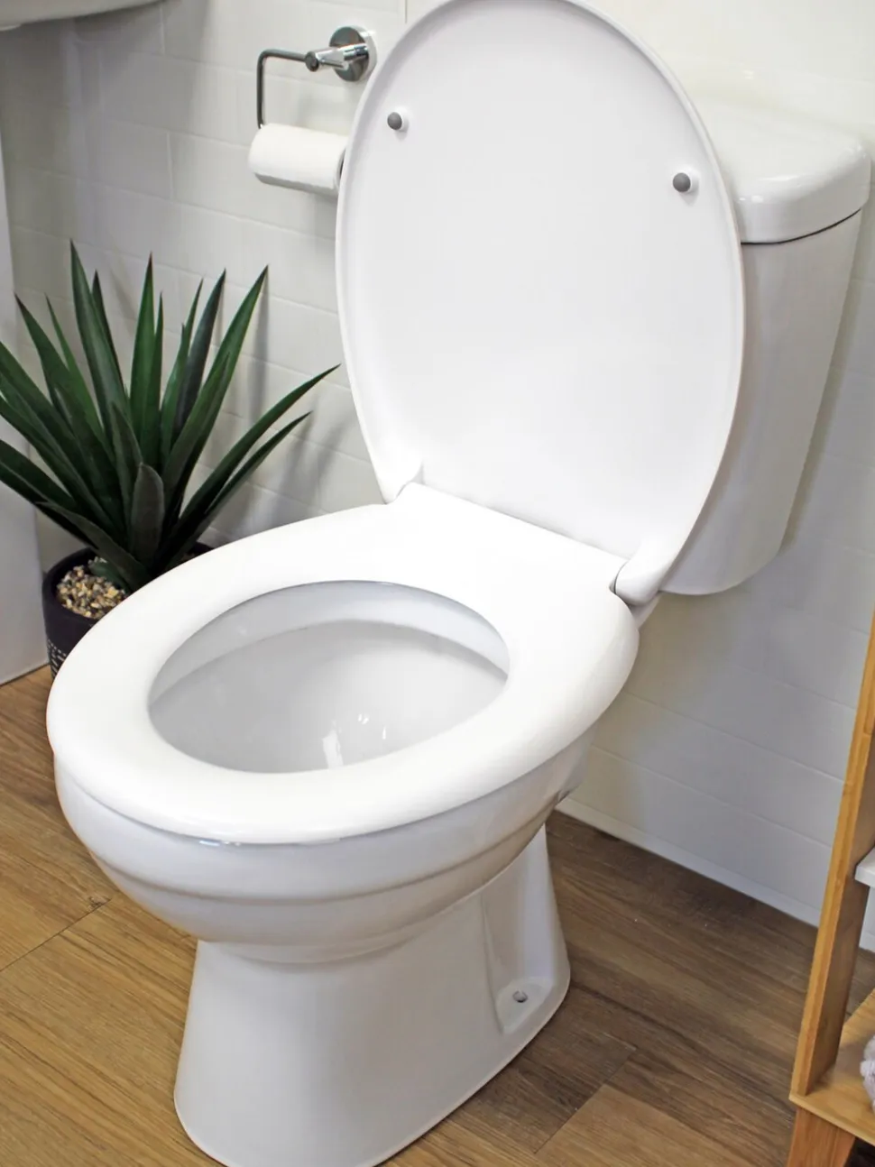 Showerdrape zachte toiletbril met knopen