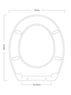 Showerdrape zachte toiletbril met knopen