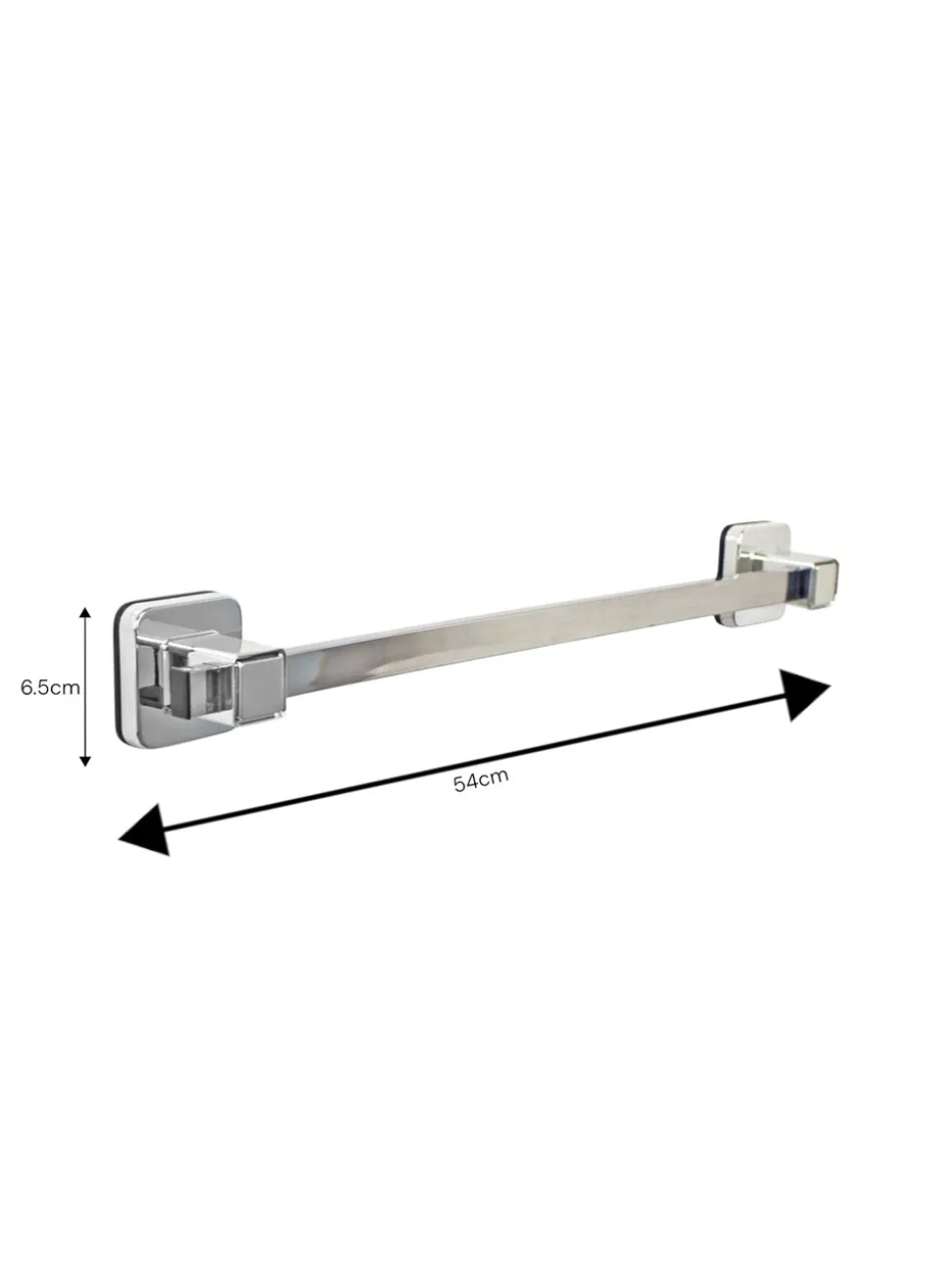 Showerdrape zuignap wandgemonteerde handdoekenrail Pushloc