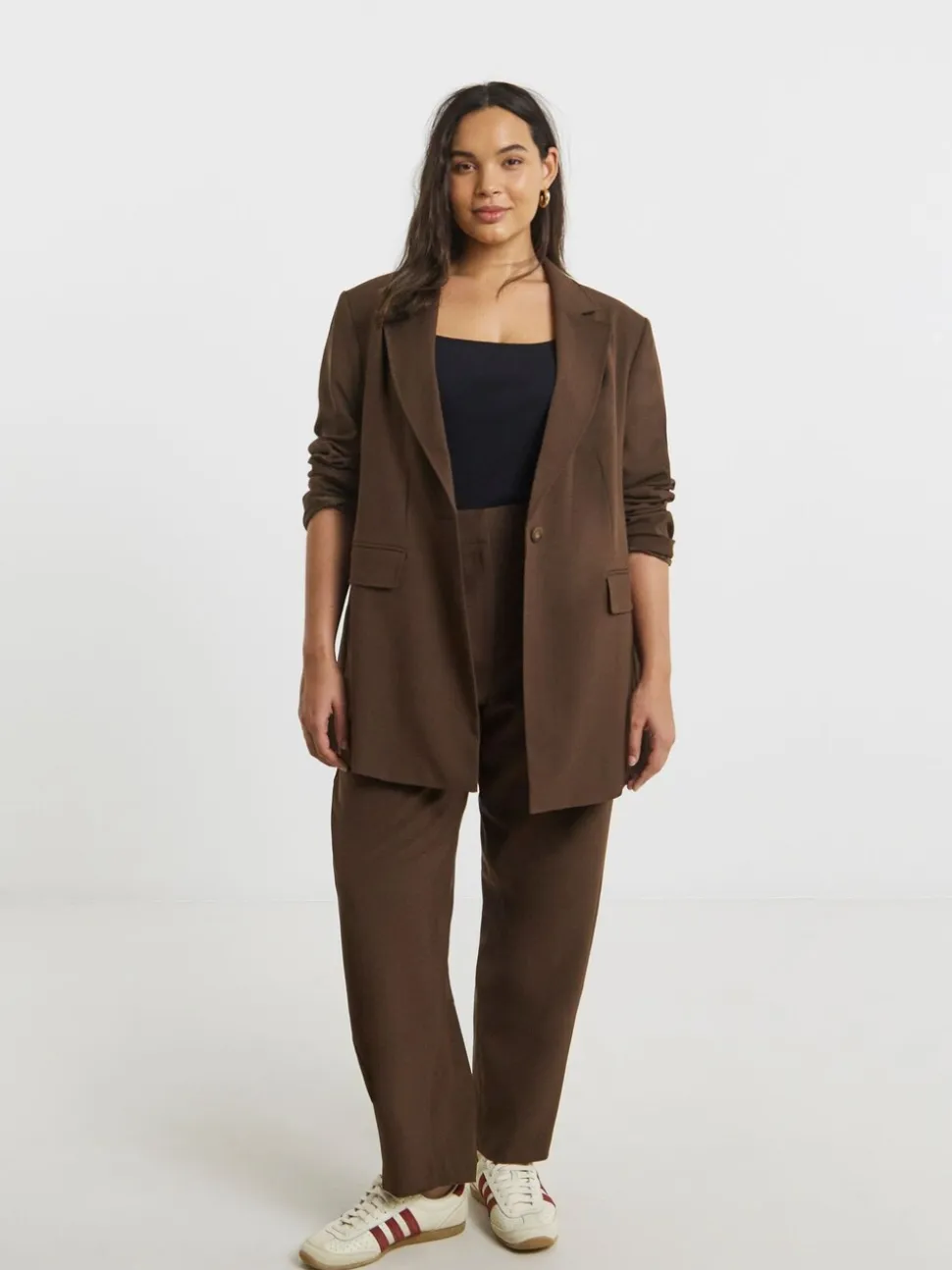 Simply Be oversized blazer met enkele rij knopen