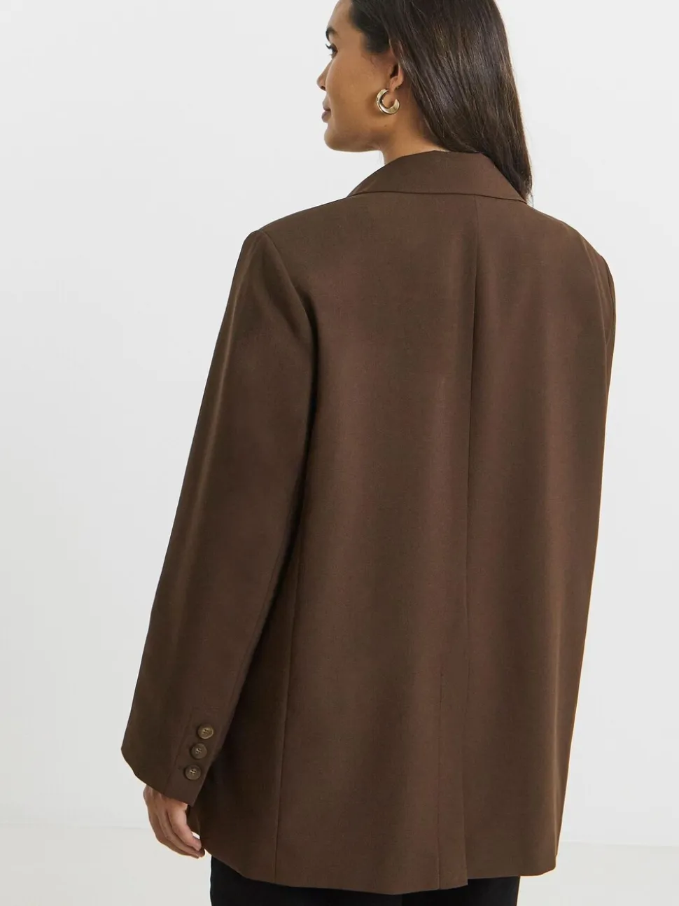 Simply Be oversized blazer met enkele rij knopen