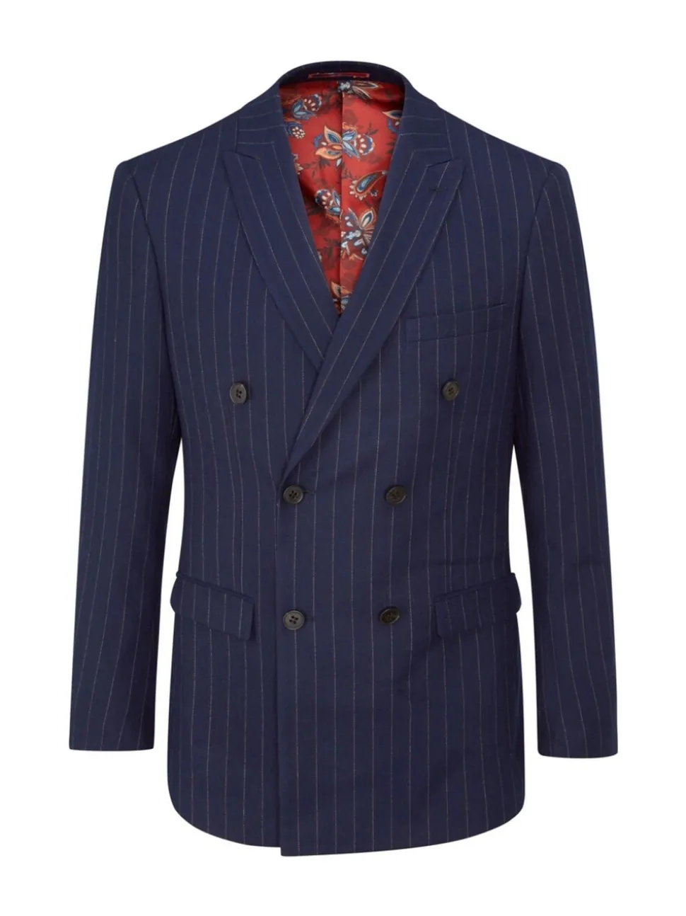 Skopes Declan Suit Slim Fit Pinstripe Double Breasted Jacket