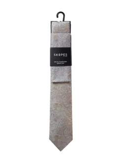 Skopes Paisley Silk Tie and Pocket Square Set
