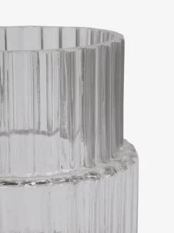 Small Ribbed Glass Vase