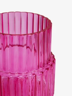 Small Ribbed Glass Vase