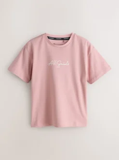 smALLSAINTS Script Logo Crew Neck Relaxed T-Shirts 3 Pack
