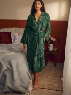 Smaragdgroen - Laura Ashley Josette badjas