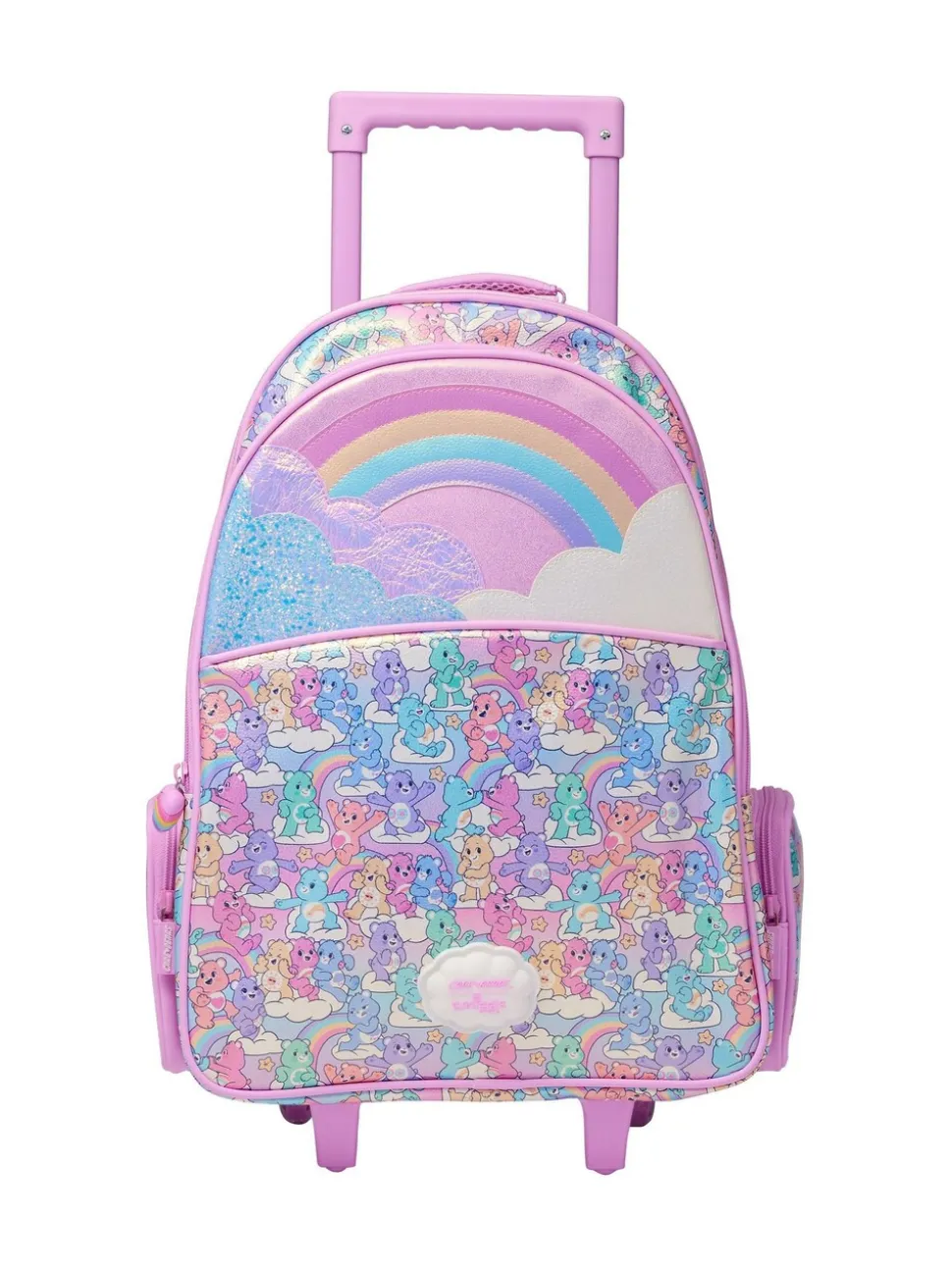 Smiggle Care Bears Trolley Backpack With Light Up Wheels
