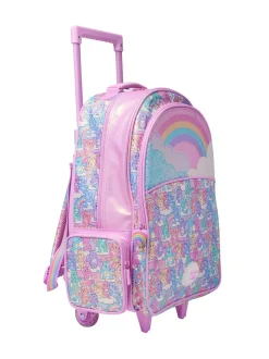 Smiggle Care Bears Trolley Backpack With Light Up Wheels