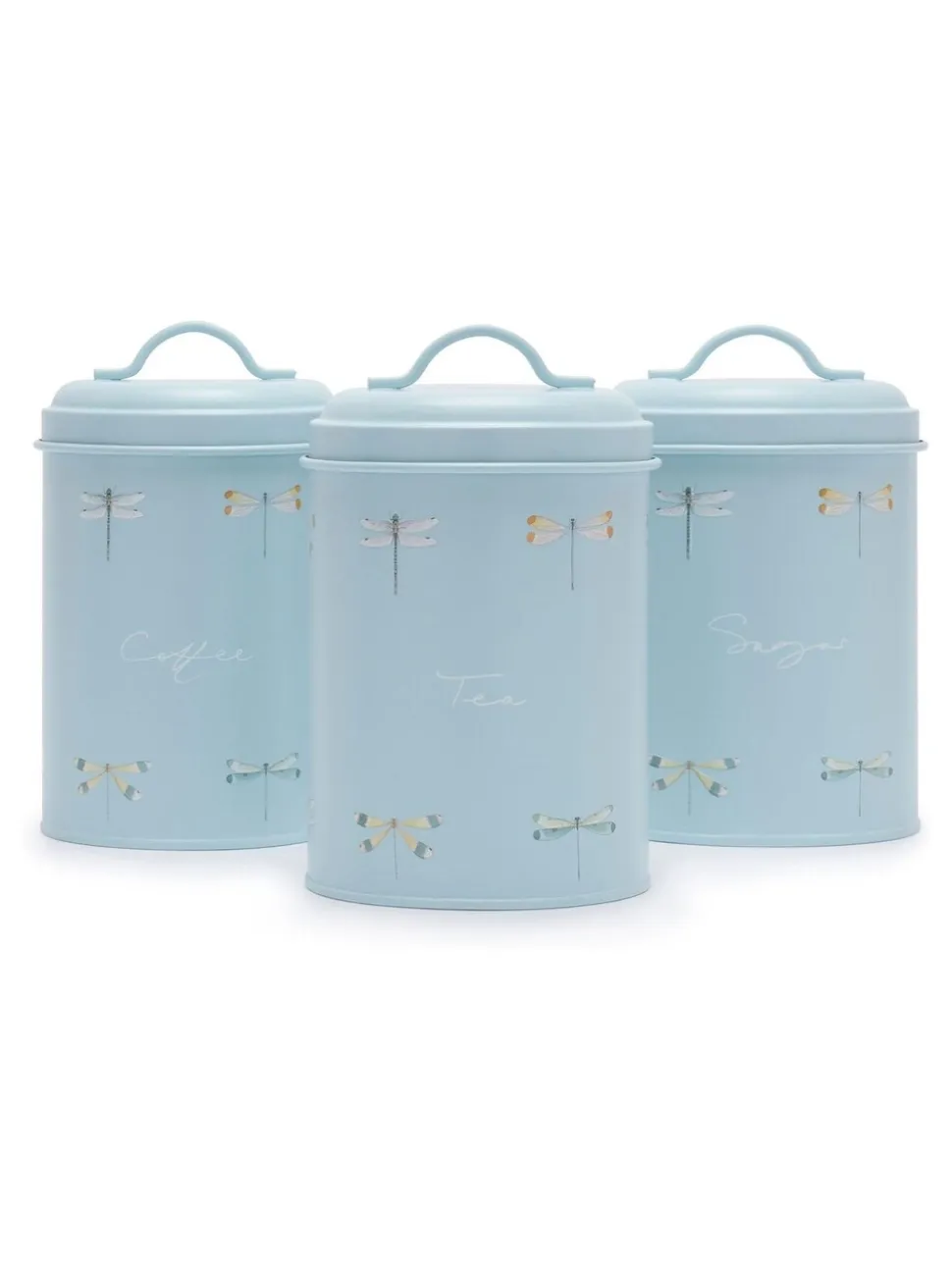 Sophie Allport - Set van 3opslagblikken met libelleprint