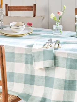 Sophie Allport Geruite Linnen Tafellaken