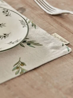 Sophie Allport Linnen Olijfgroene Placemats Set van 2