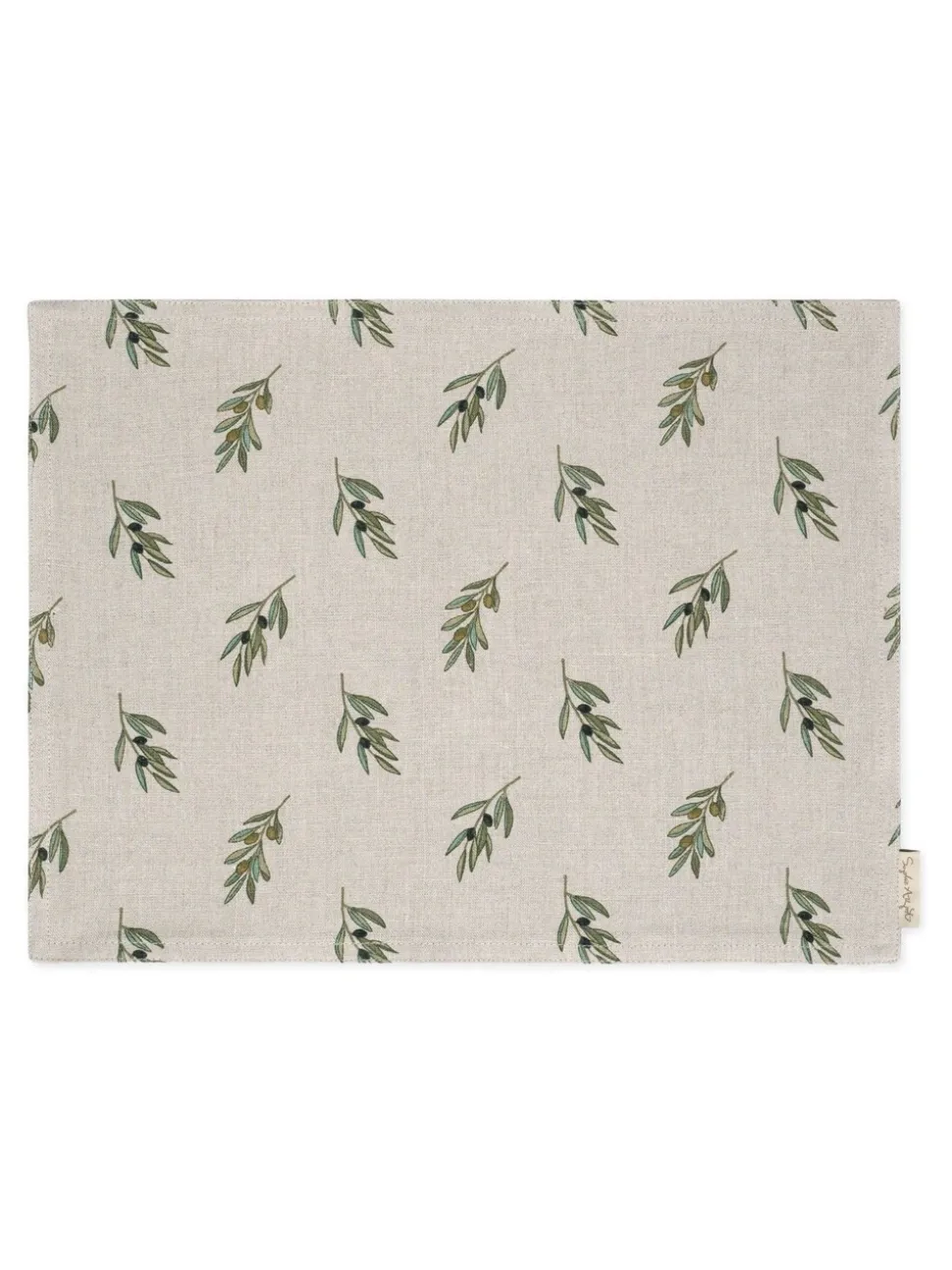Sophie Allport Linnen Olijfgroene Placemats Set van 2