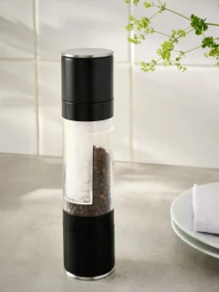 Stalen twee-in-één peper- en zoutmolen