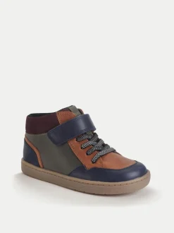 Start-Rite Kids Sporty Orbit Casual Rip-Tape Low Rise Laced Brown Boots