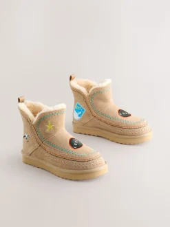 Stone Embroidery - Never Fully Dressed Suede Leather Boots