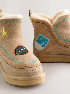 Stone Embroidery - Never Fully Dressed Suede Leather Boots