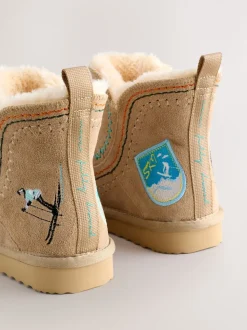 Stone Embroidery - Never Fully Dressed Suede Leather Boots