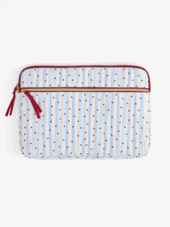 Stripe Love Heart Print Laptop Sleeve