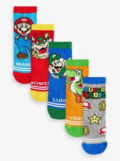 Super Mario - Verpakking van 5 paar Character sokken met hoog katoengehalte