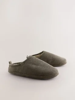 Taupe - Corduroy pantoffelmuiltjes
