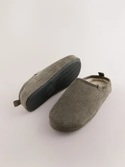 Taupe - Corduroy pantoffelmuiltjes