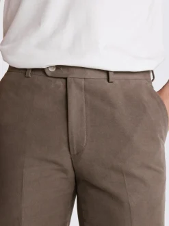 Taupe - MOSS Brushed Cord Trousers