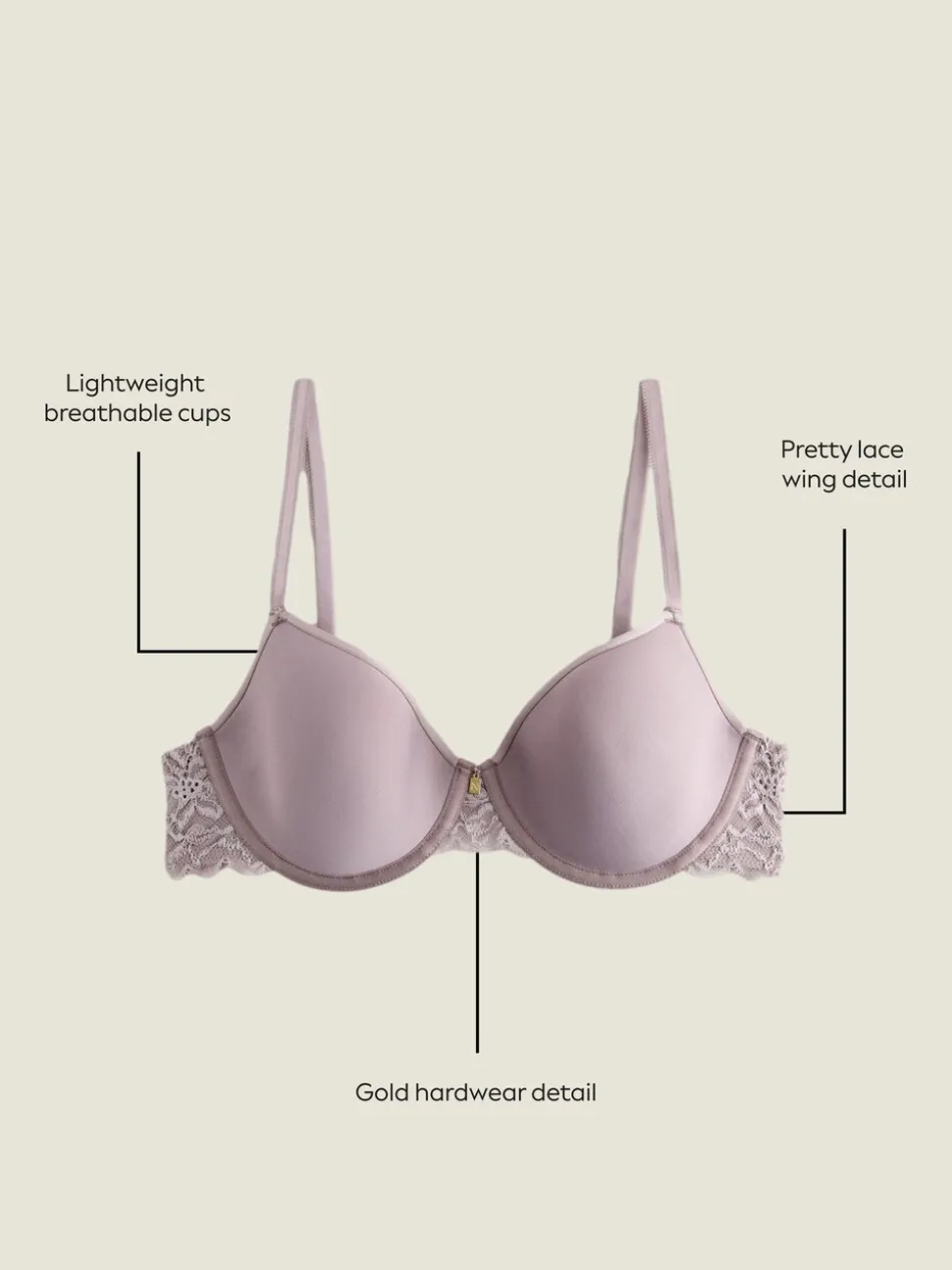 Taupe - Premium Ultiem Comfort Lichtgewicht Ademende T-shirt Beha