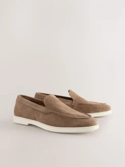 Taupe - Suède instapschoenen