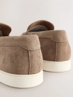 Taupe - Suède instapschoenen
