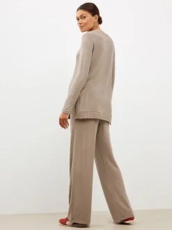Taupe bruin - Zwangerschap Sweatshirt en Joggingbroeken Set