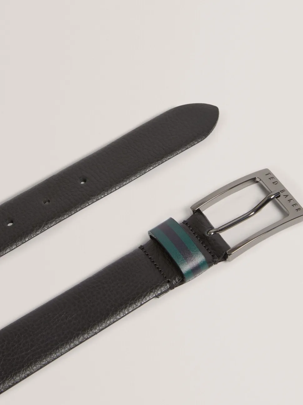 Ted Baker Kendon Stripe Leather Belt