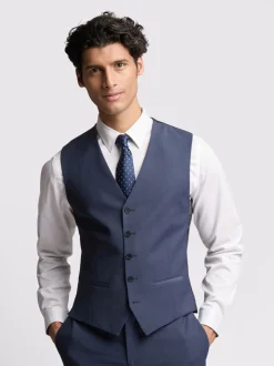 Ted Baker Tailoring Blauw premium Panama gilet