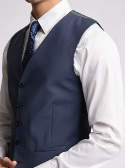 Ted Baker Tailoring Blauw premium Panama gilet