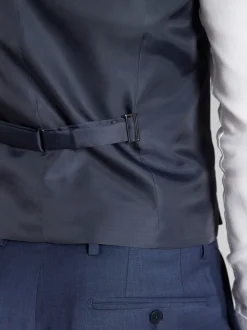 Ted Baker Tailoring Blauw premium Panama gilet