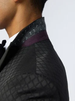 Ted Baker Tailoring Diamond Jacquard Black Jacket