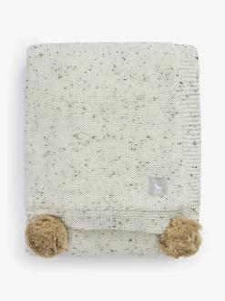 The Little Tailor - Babydeken met pompons en pluche voering